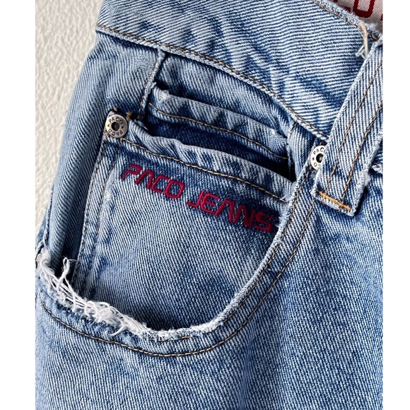 Vintage Paco Jeans Men's 34X32 Blue Distressed Denim Relaxed Fit Skater Y2K - Picture 4 of 16
